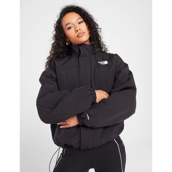 The North Face Jackets & Blazers - The North Face Windwall Reversible Jacket Black Grey Fleece Womens Puffer Large